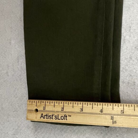 PAIGE Hoxton Ankle Pants Size 27 Green Chive Luxe Coating Slim Fit Stretch - Picture 8 of 14